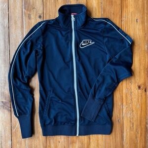 Nike Women's Navy Blue Track Jacket Size S
